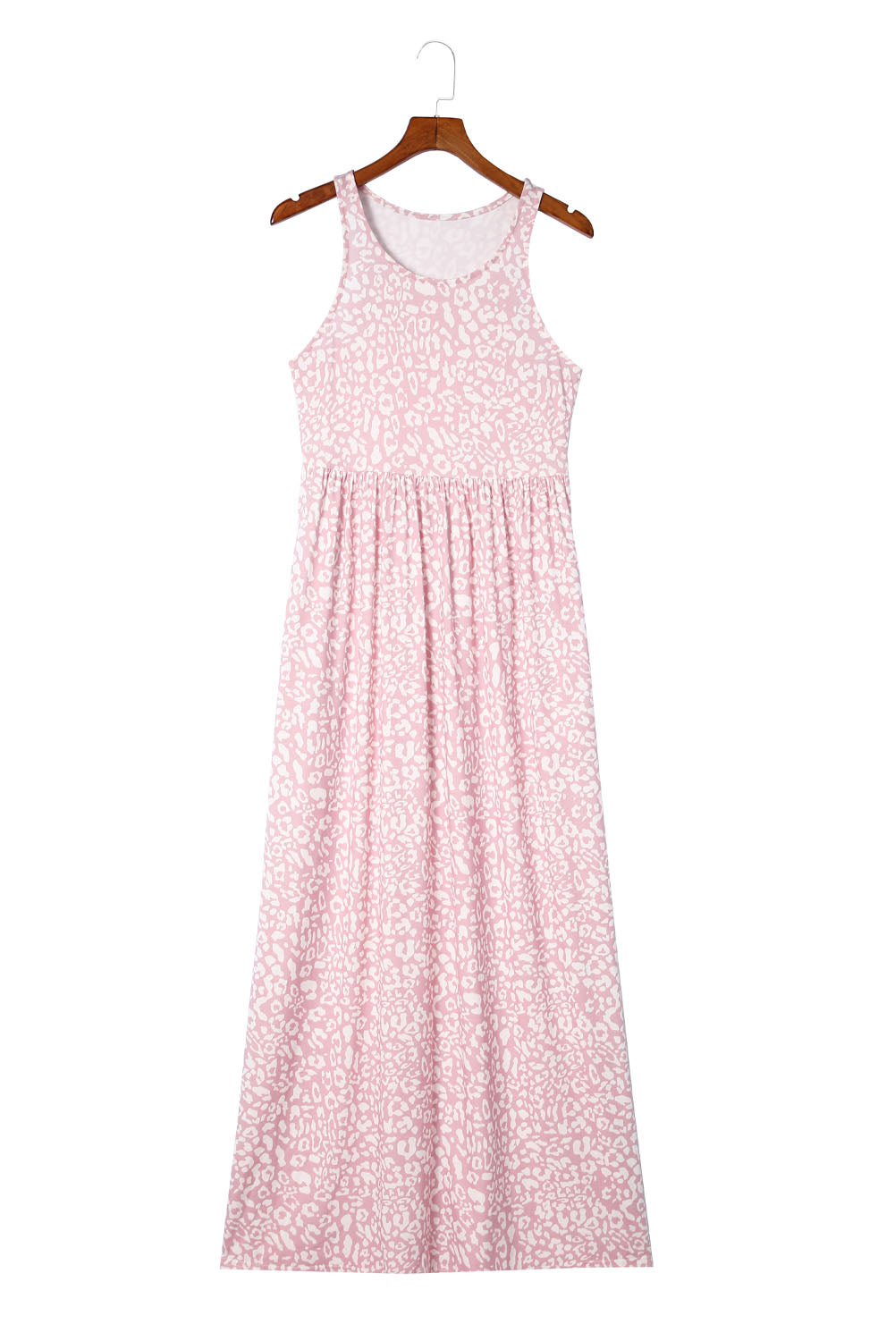 Leopard Pocketed Maxi Tank Dress