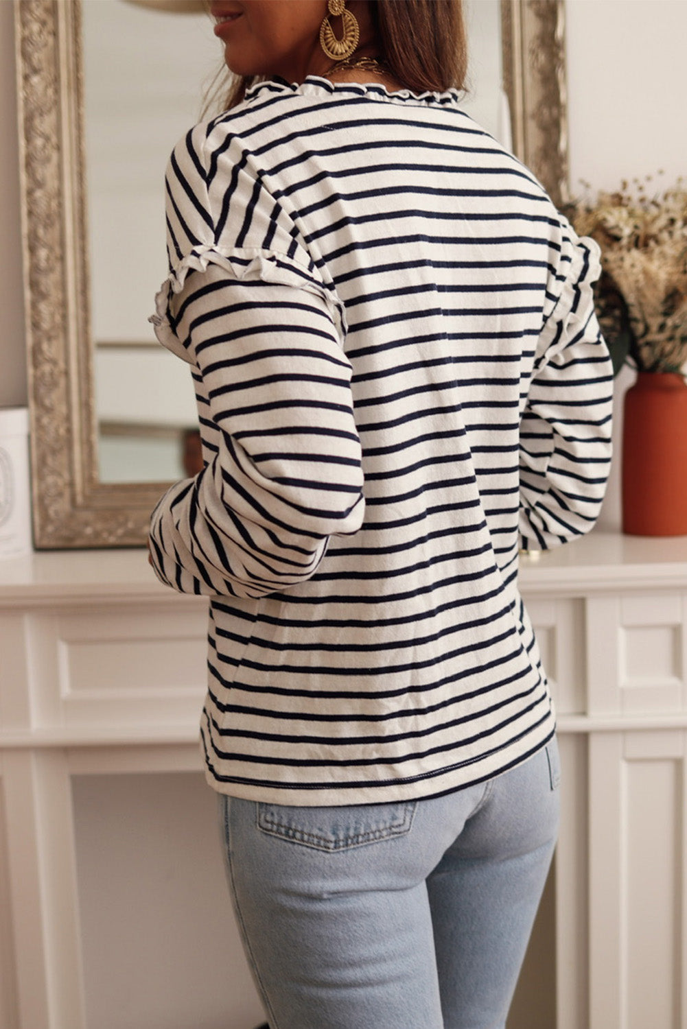 Striped Long Sleeve Top