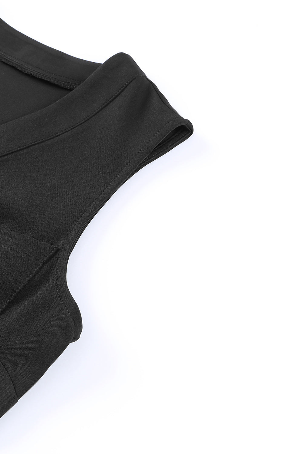 Buttoned Sleeveless Cropped Jumpsuit With Sash