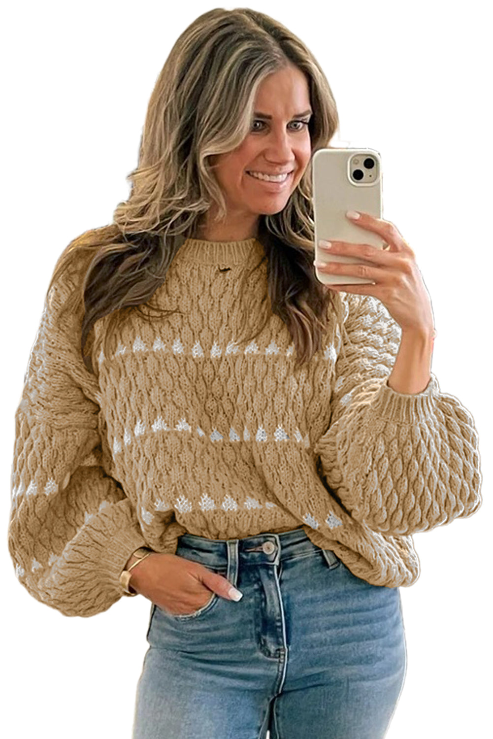 Puff Sleeve Baggy Sweater