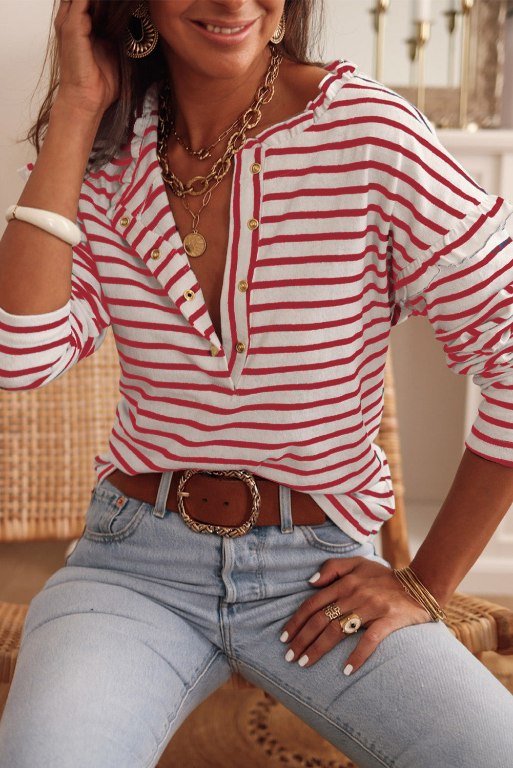 Striped Long Sleeve Top
