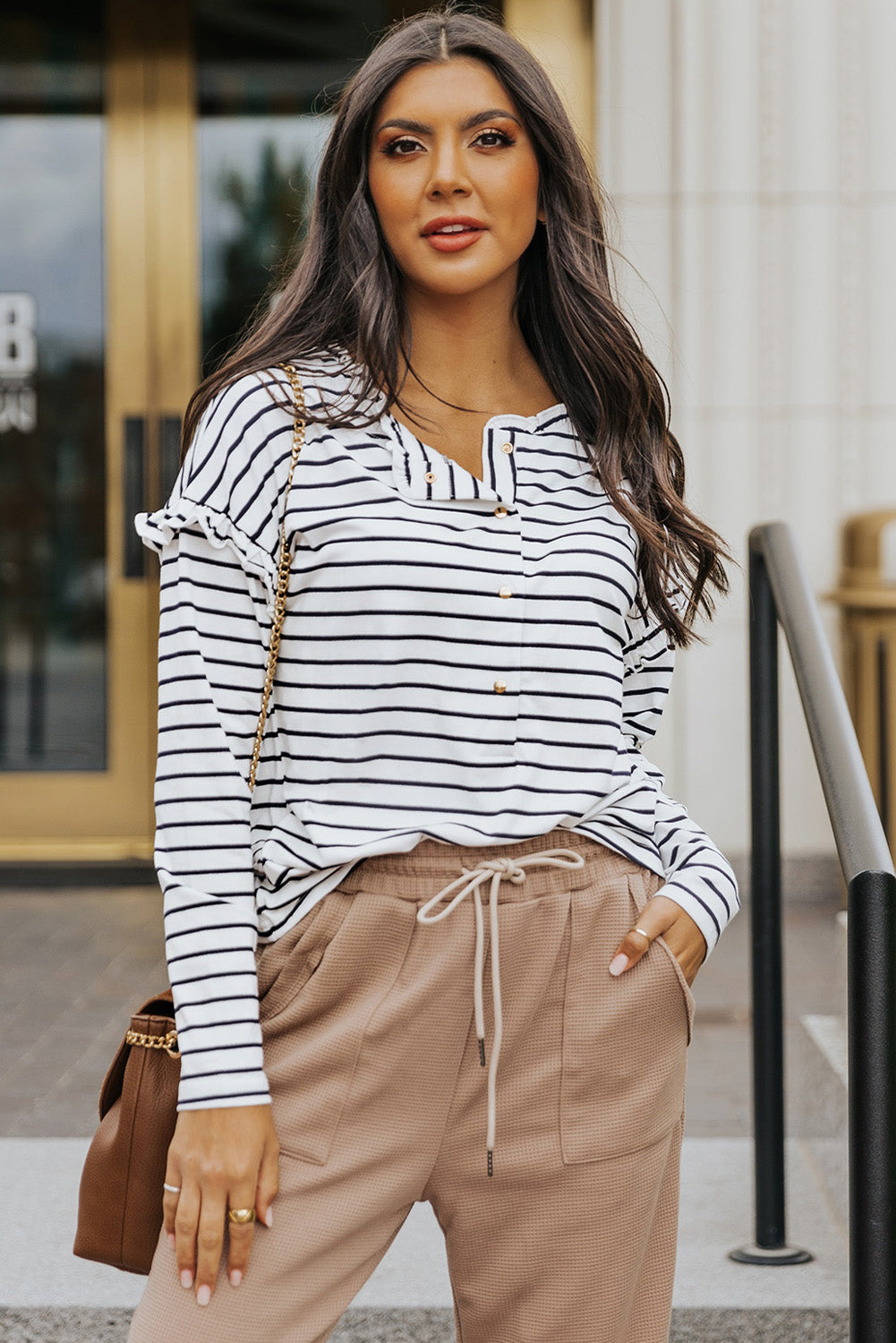 Striped Long Sleeve Top