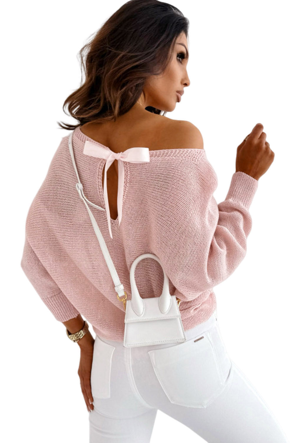 Bow Knot Dolman Sleeve Sweater