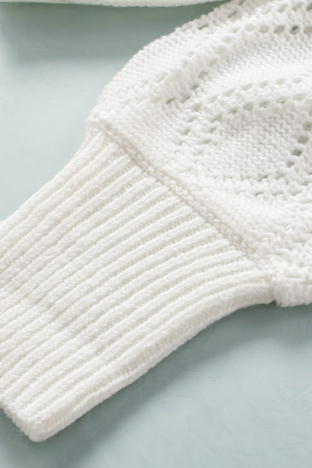 Button Bishop Sleeve Knit Cardigan