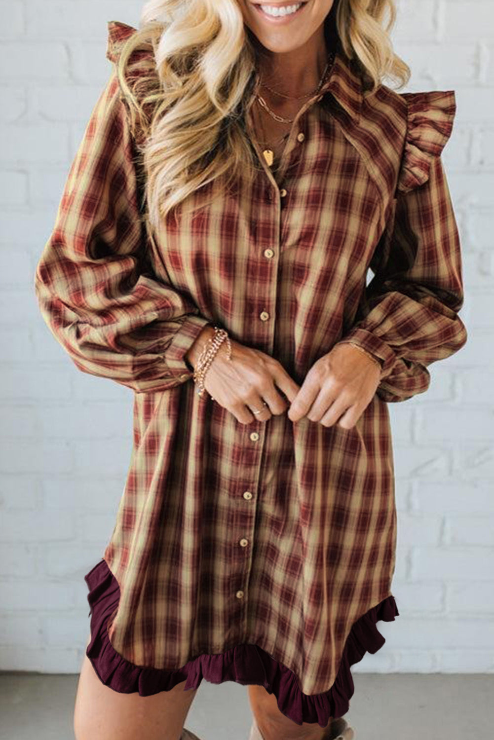 Long Sleeve Mini Shirt Dress