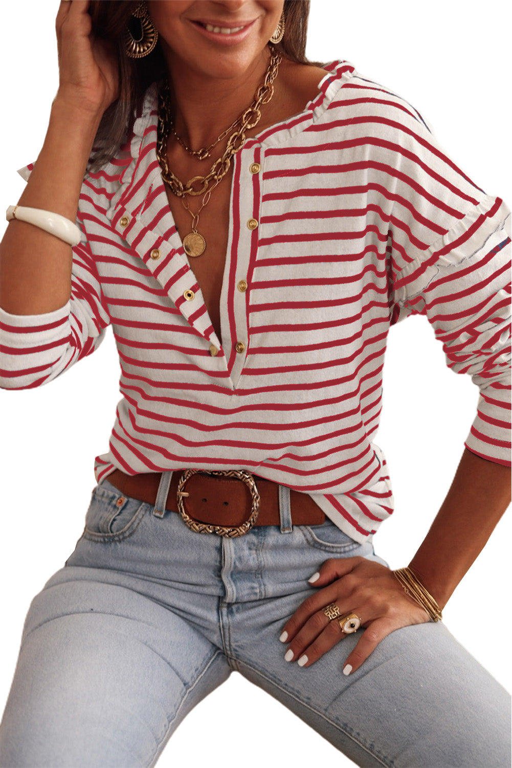 Striped Long Sleeve Top