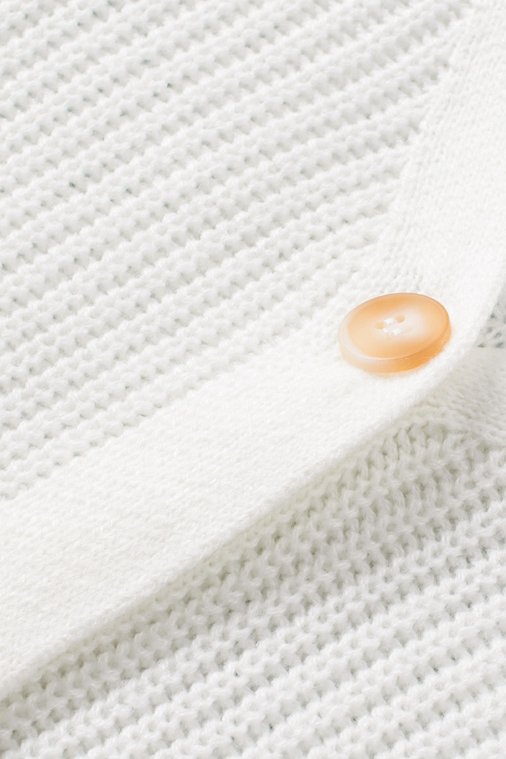 Button Bishop Sleeve Knit Cardigan