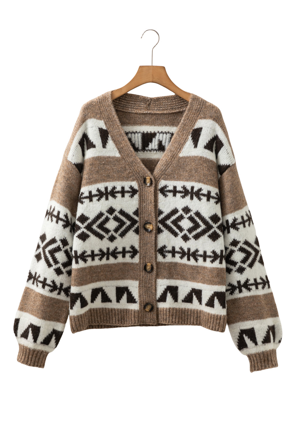 Geometric Pattern Cardigan