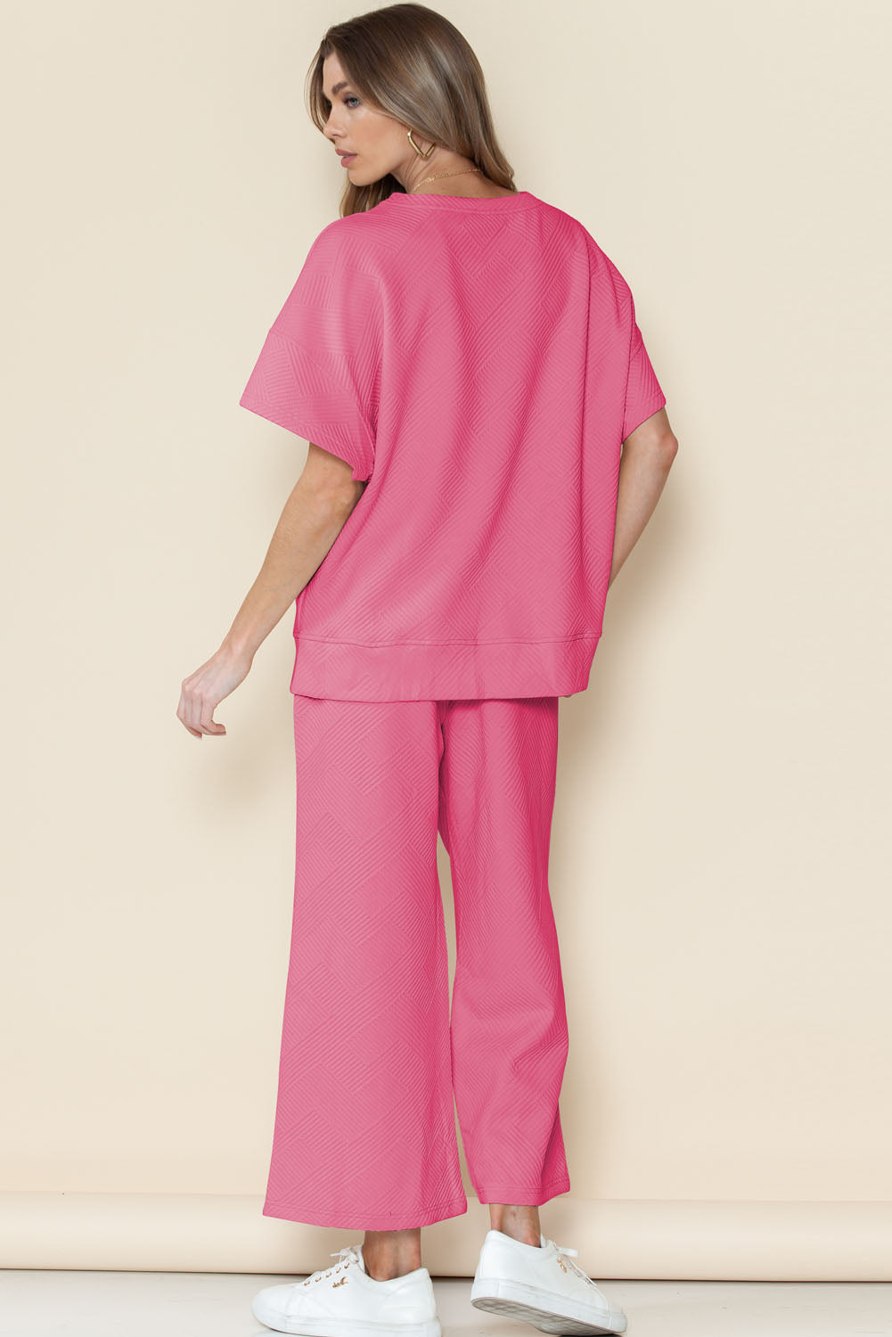 Loose Fit T Shirt and Drawstring Pants Set