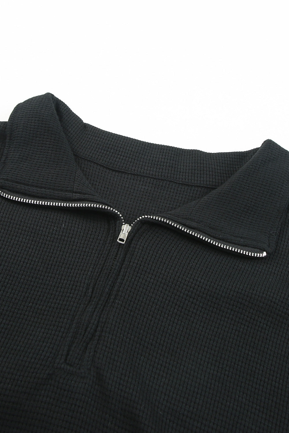 Ribbed Sweatshirt & High Waist Shorts Set