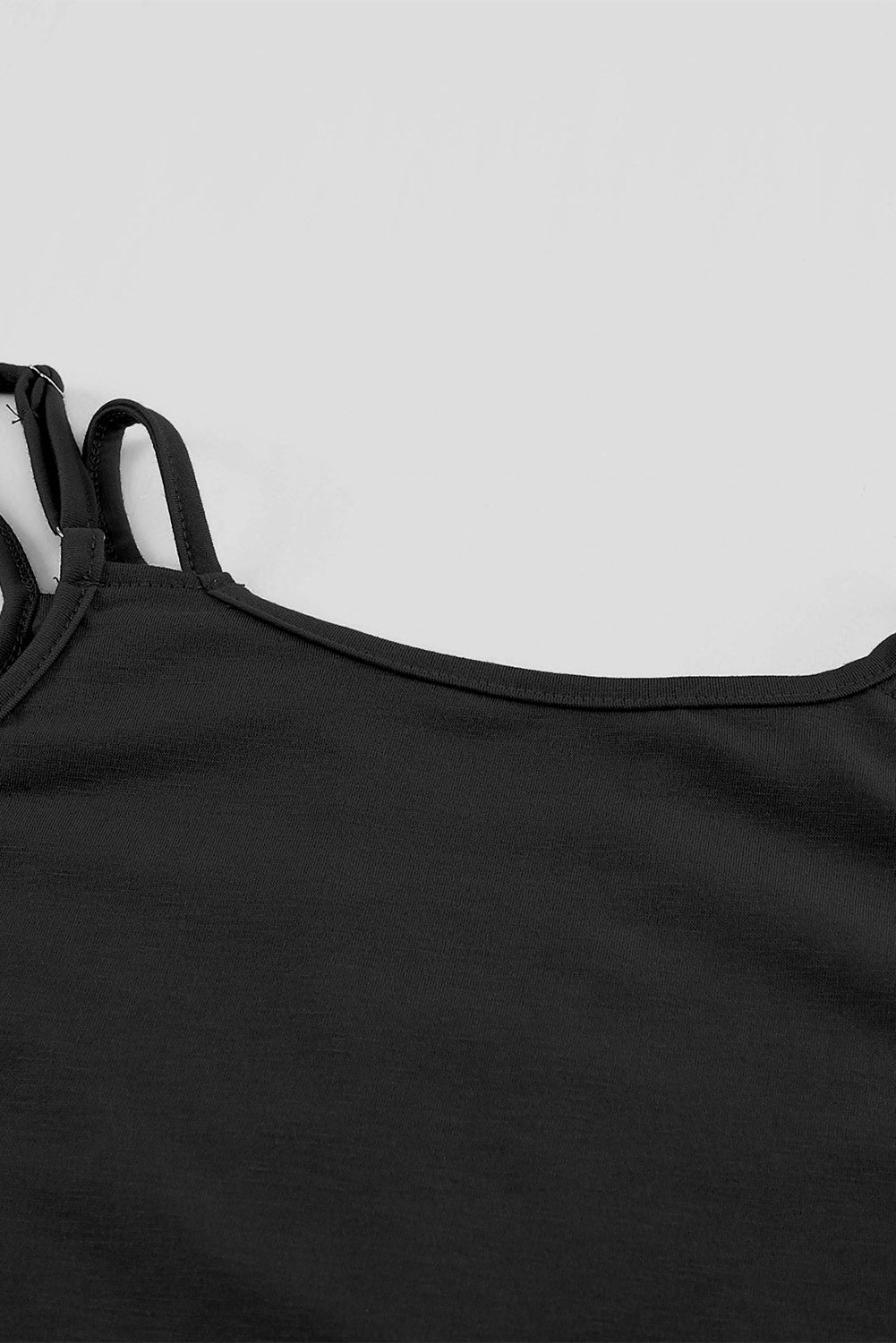 Wine Red Ladder Hollow-out Tank Top