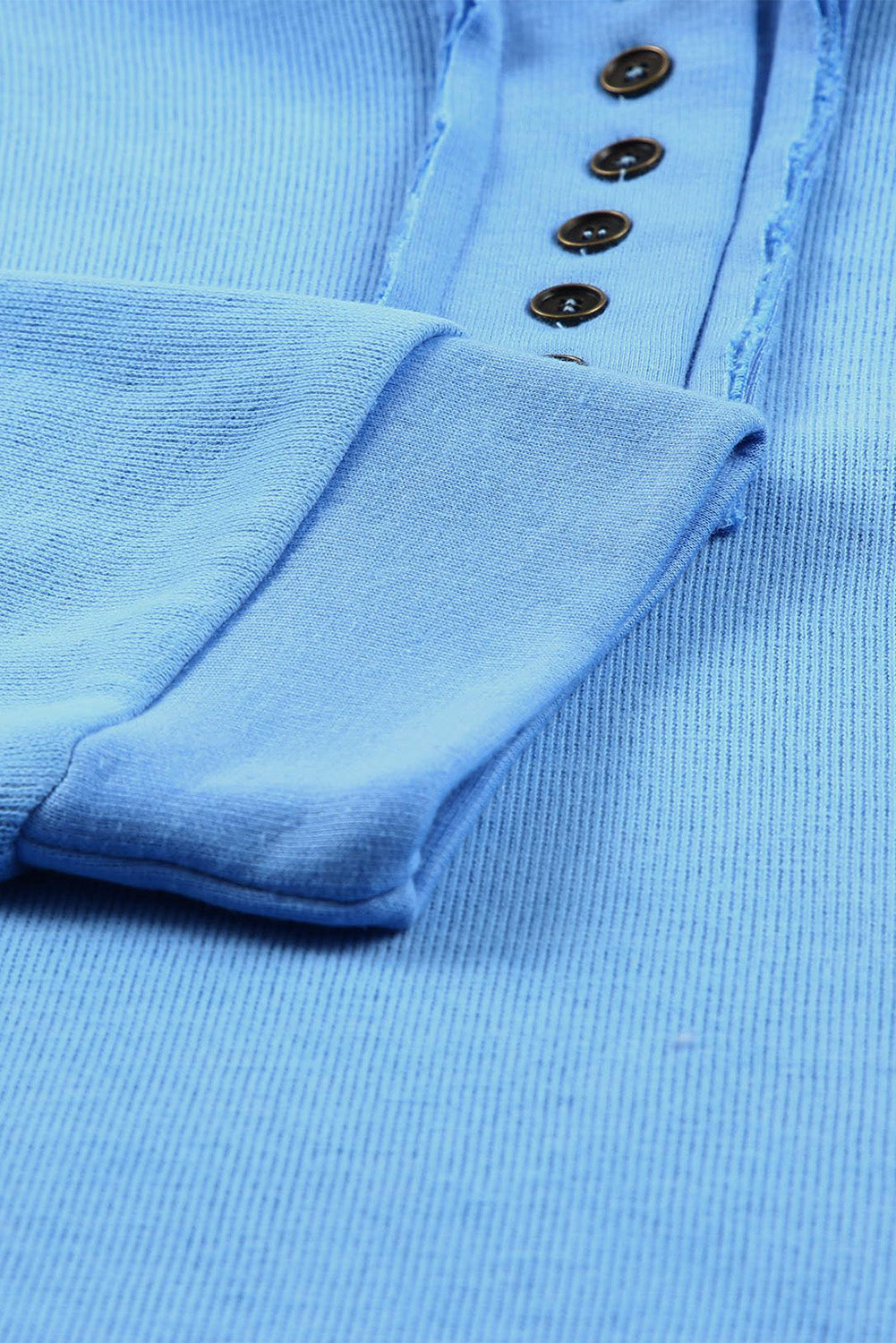 Plain Casual Button Front Pullover Hoodie