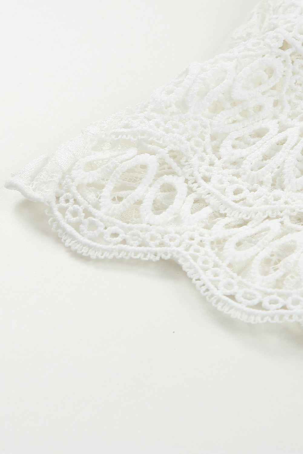 Lace Crochet Smocked Camisole Top