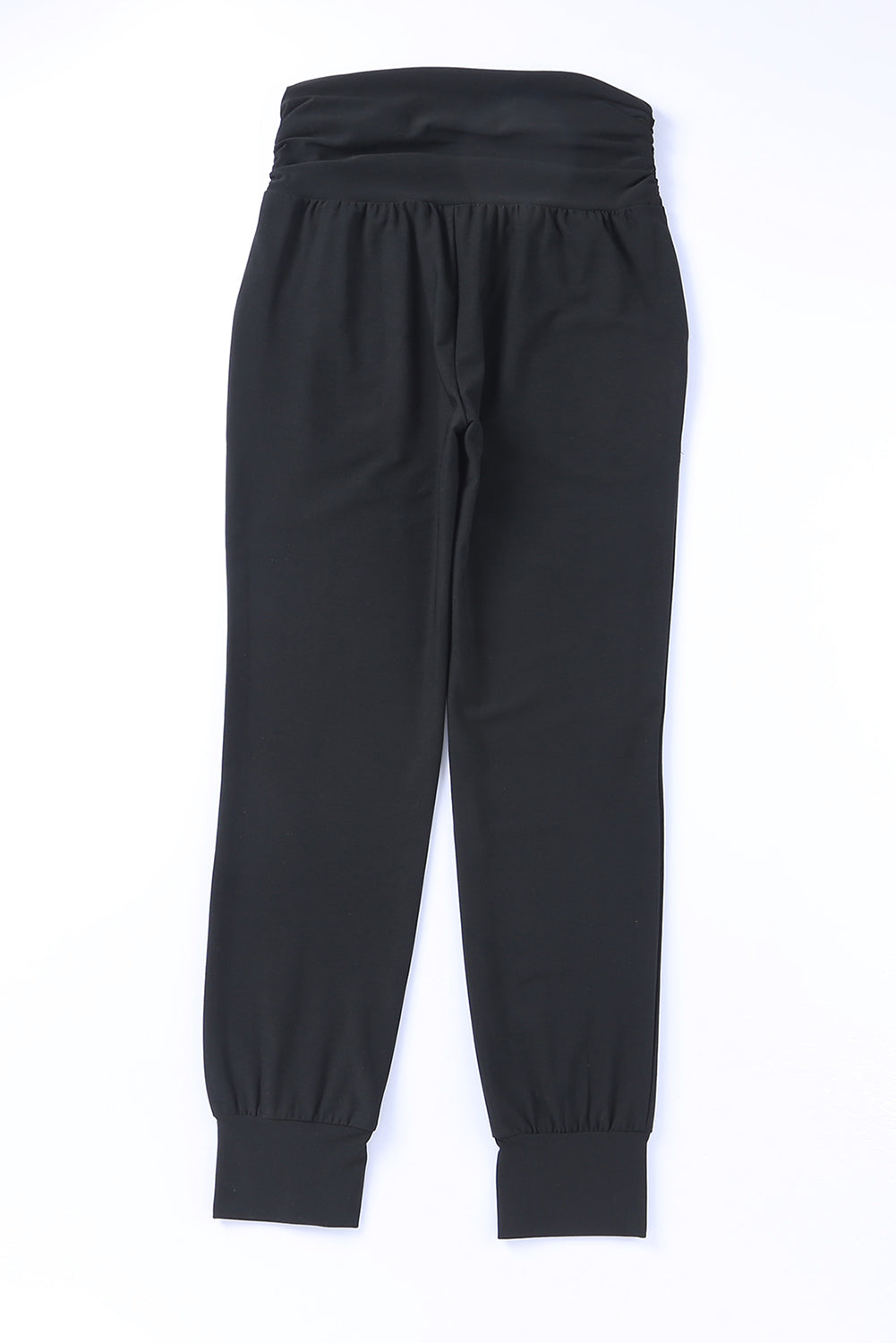 High Waist Pleated Casual Pocket Leggings