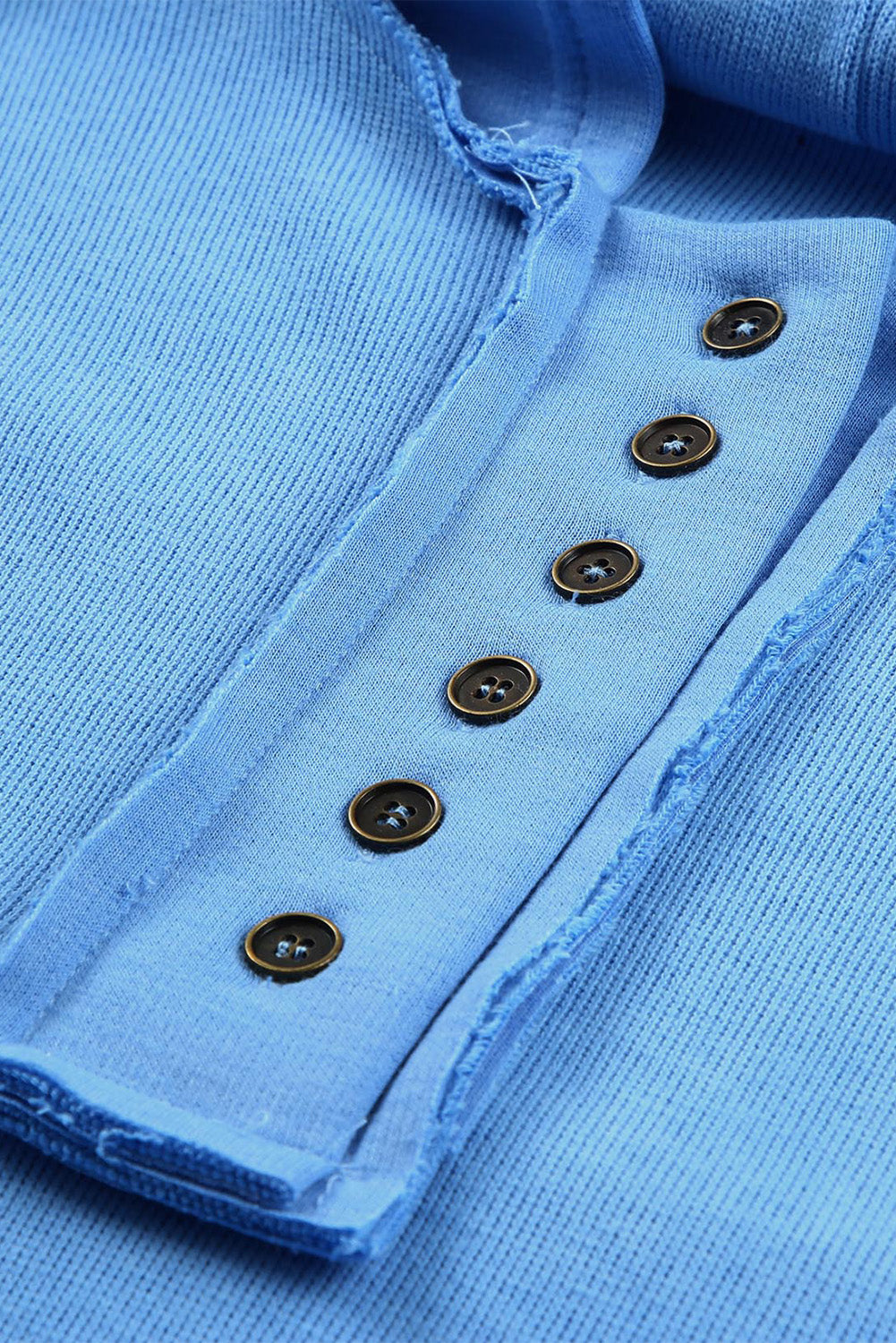 Plain Casual Button Front Pullover Hoodie