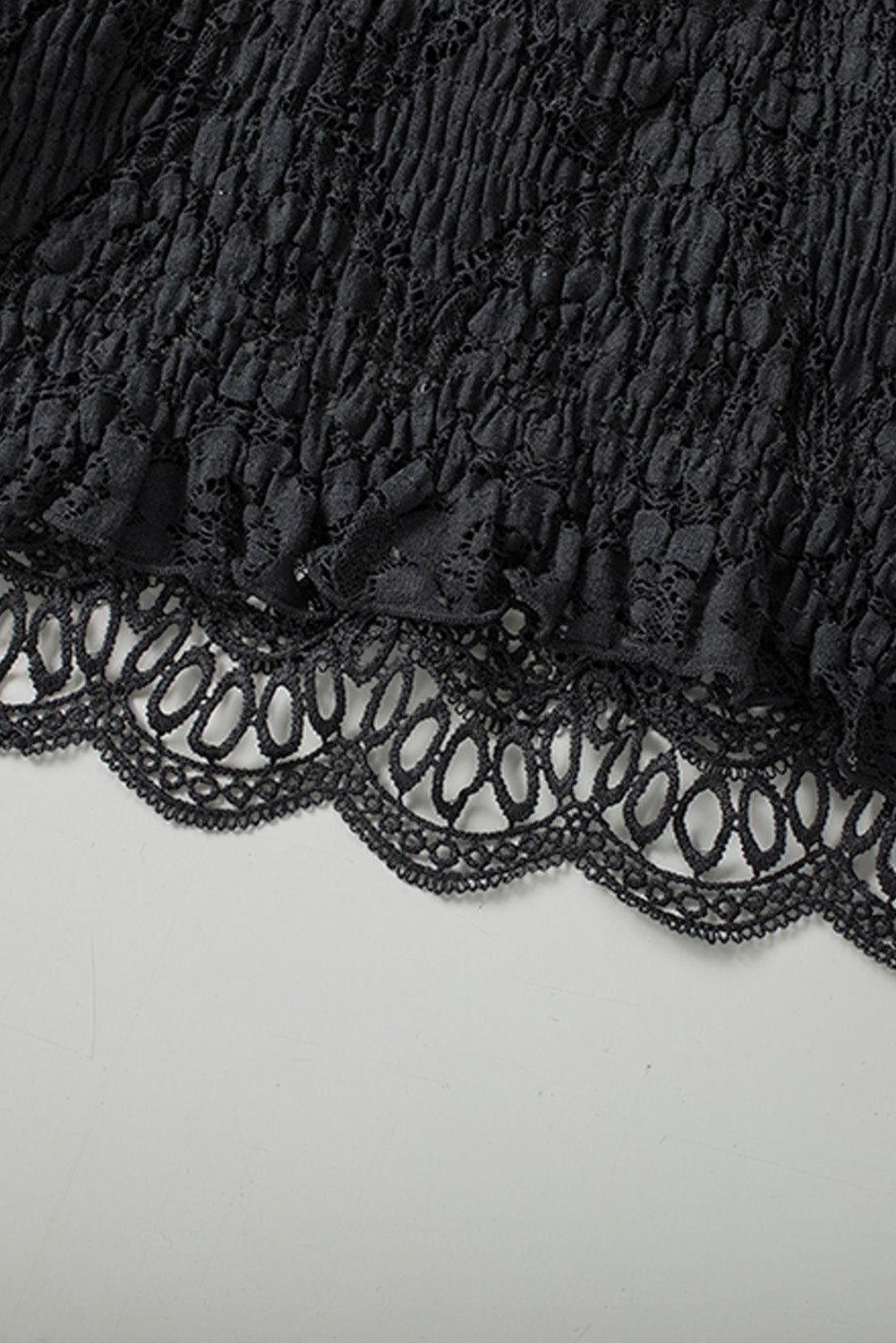 Lace Crochet Smocked Camisole Top