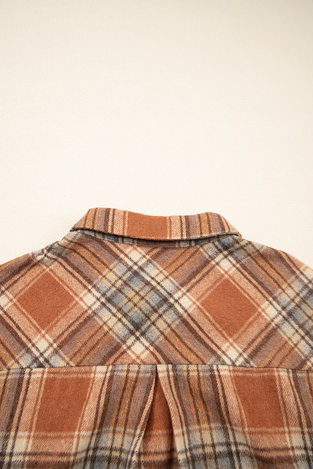 Brown Plaid Plus Size Shirt