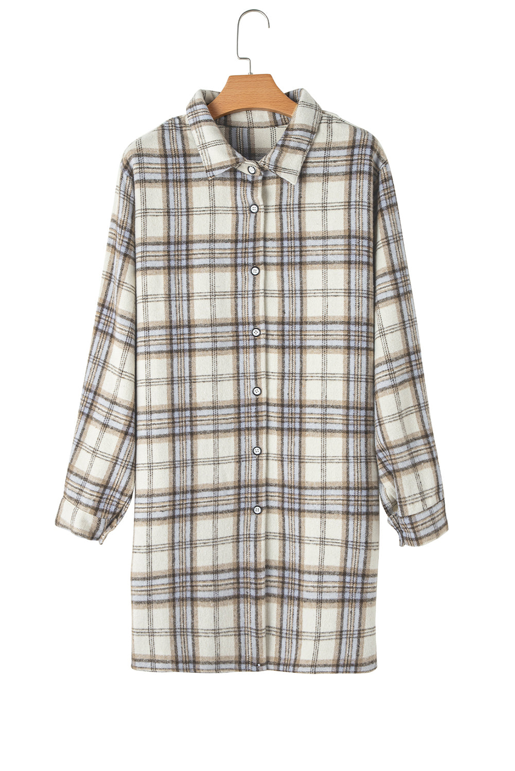 Plaid Print Plus Size Shacket