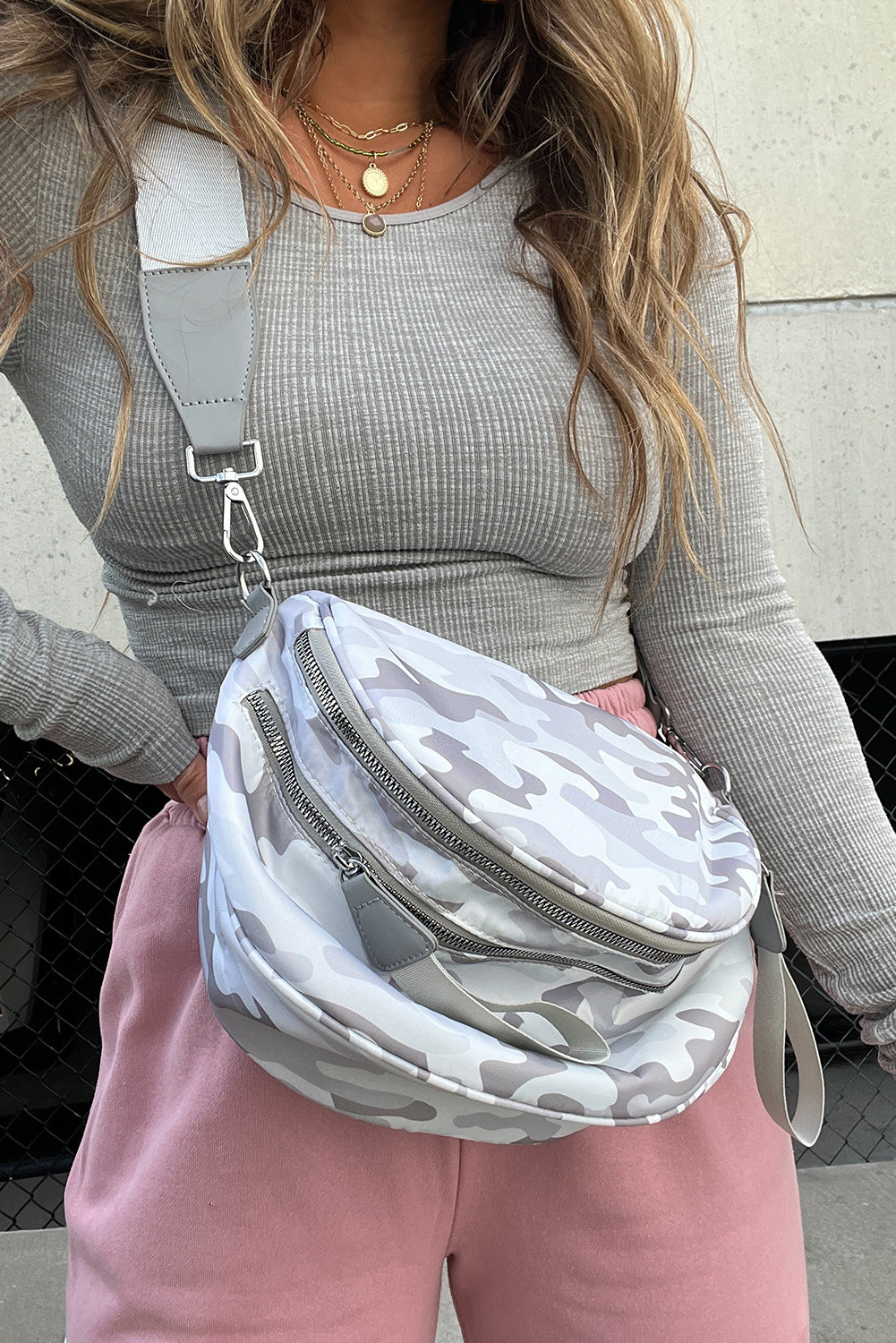 Double Zipper Crossbody Bag
