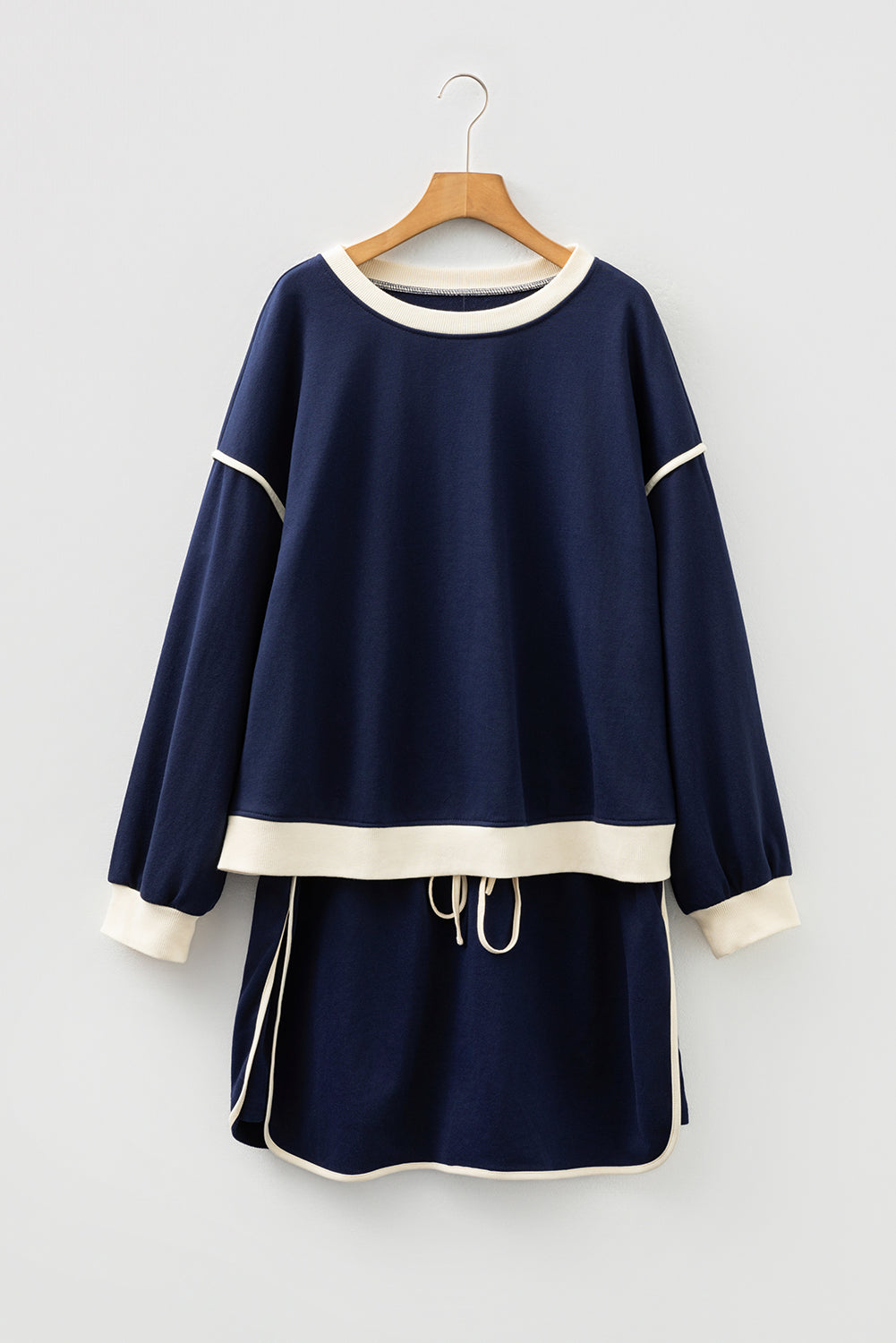 Drop Shoulder Top and Mini Skort Outfit