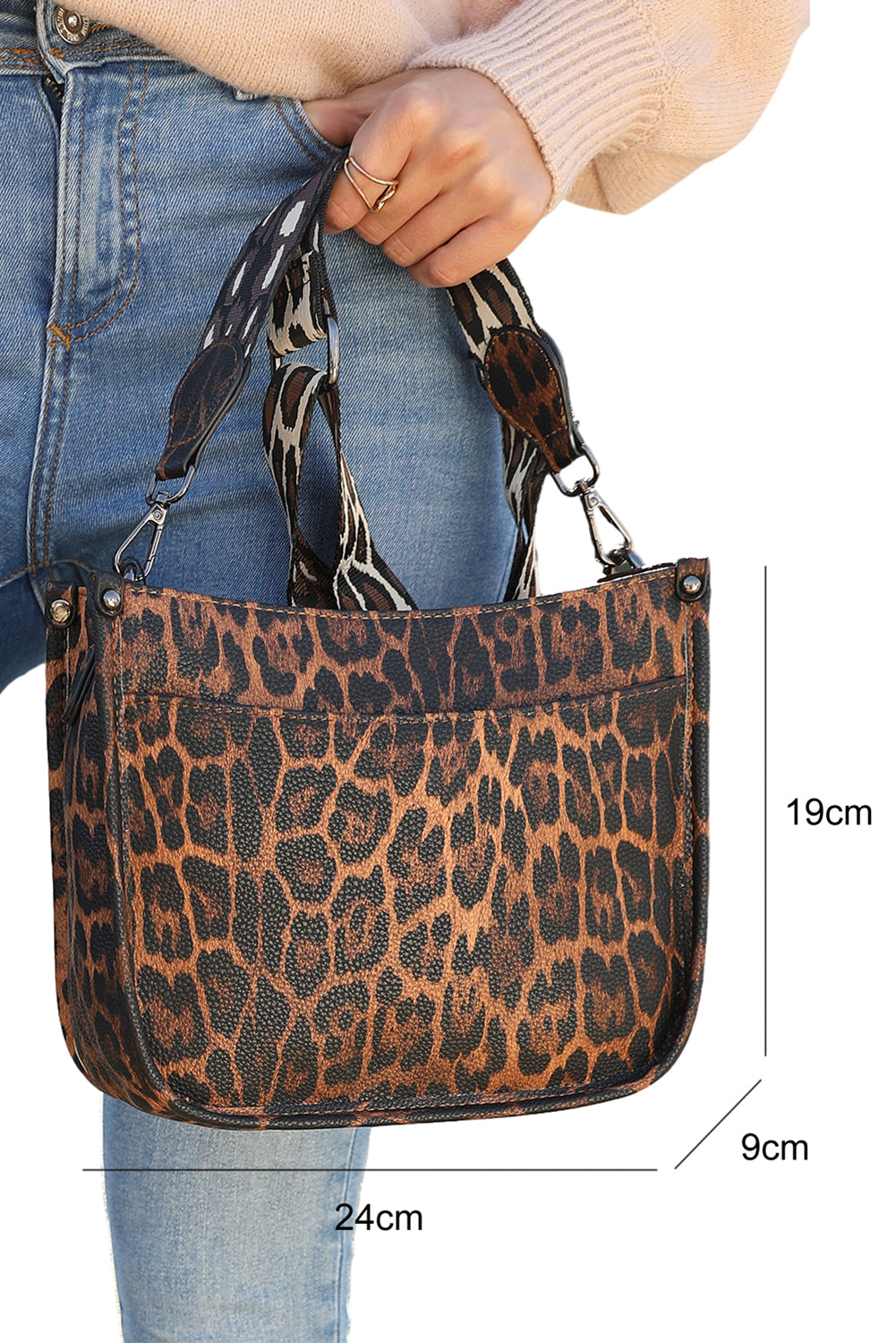 Leopard Strap Square Bag