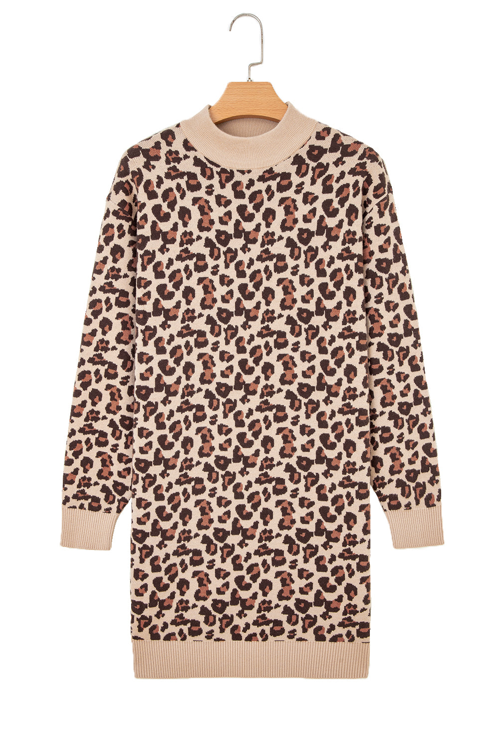 Leopard Print Sweater Dress