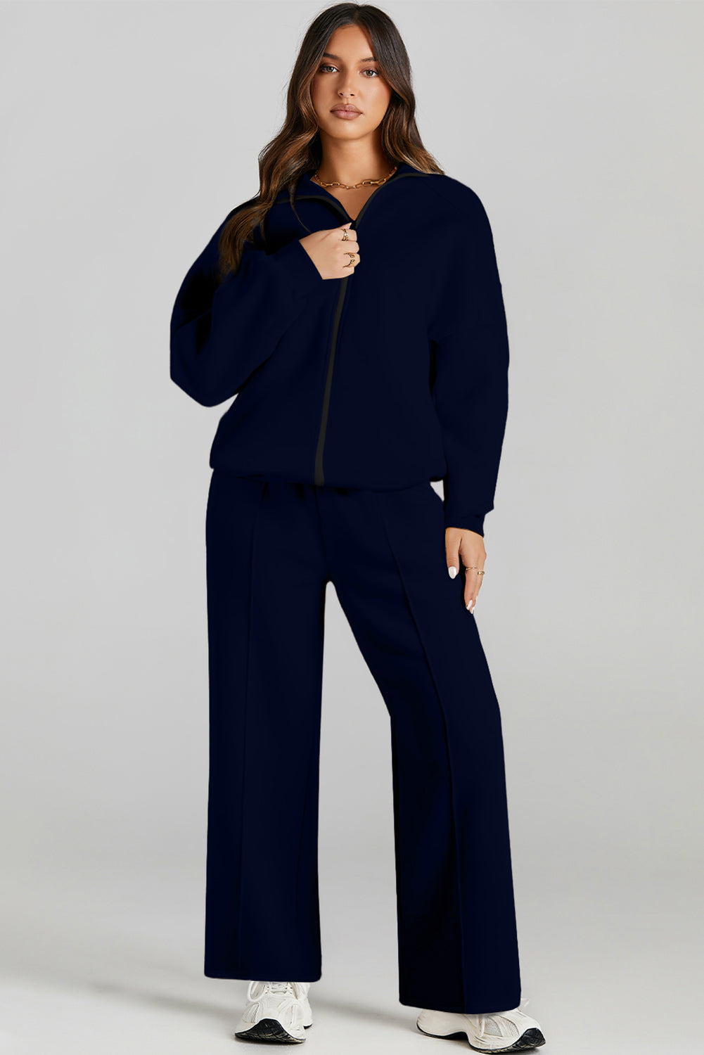 Half Zip Sweatshirt and Pants Set