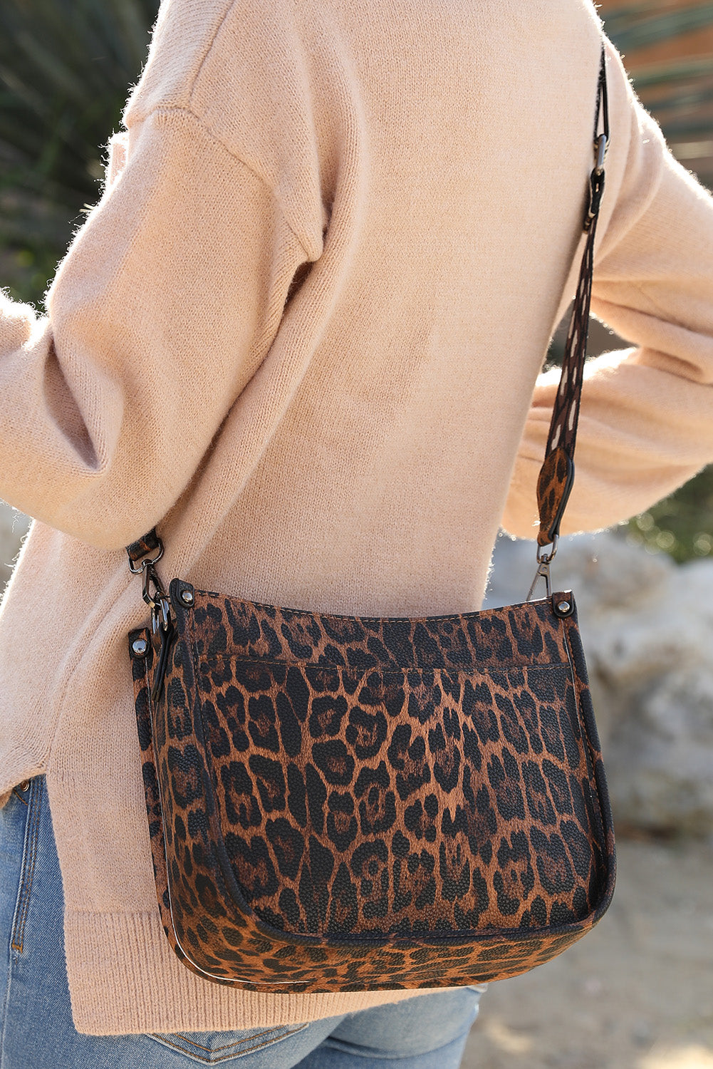 Leopard Strap Square Bag