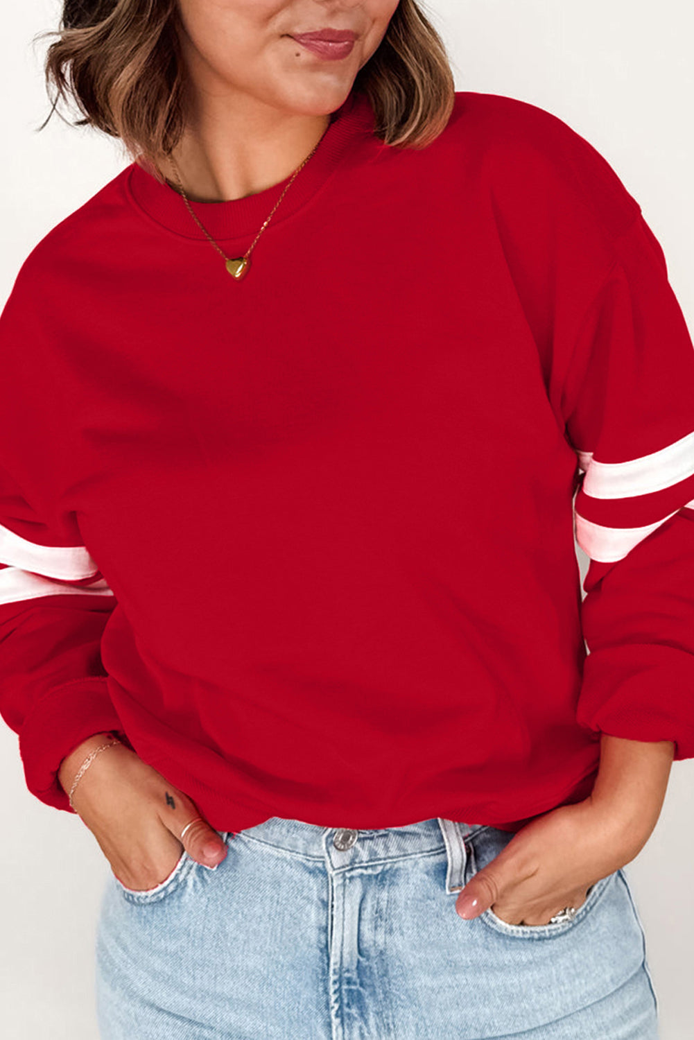 Varsity Round Neck Sweatshirt