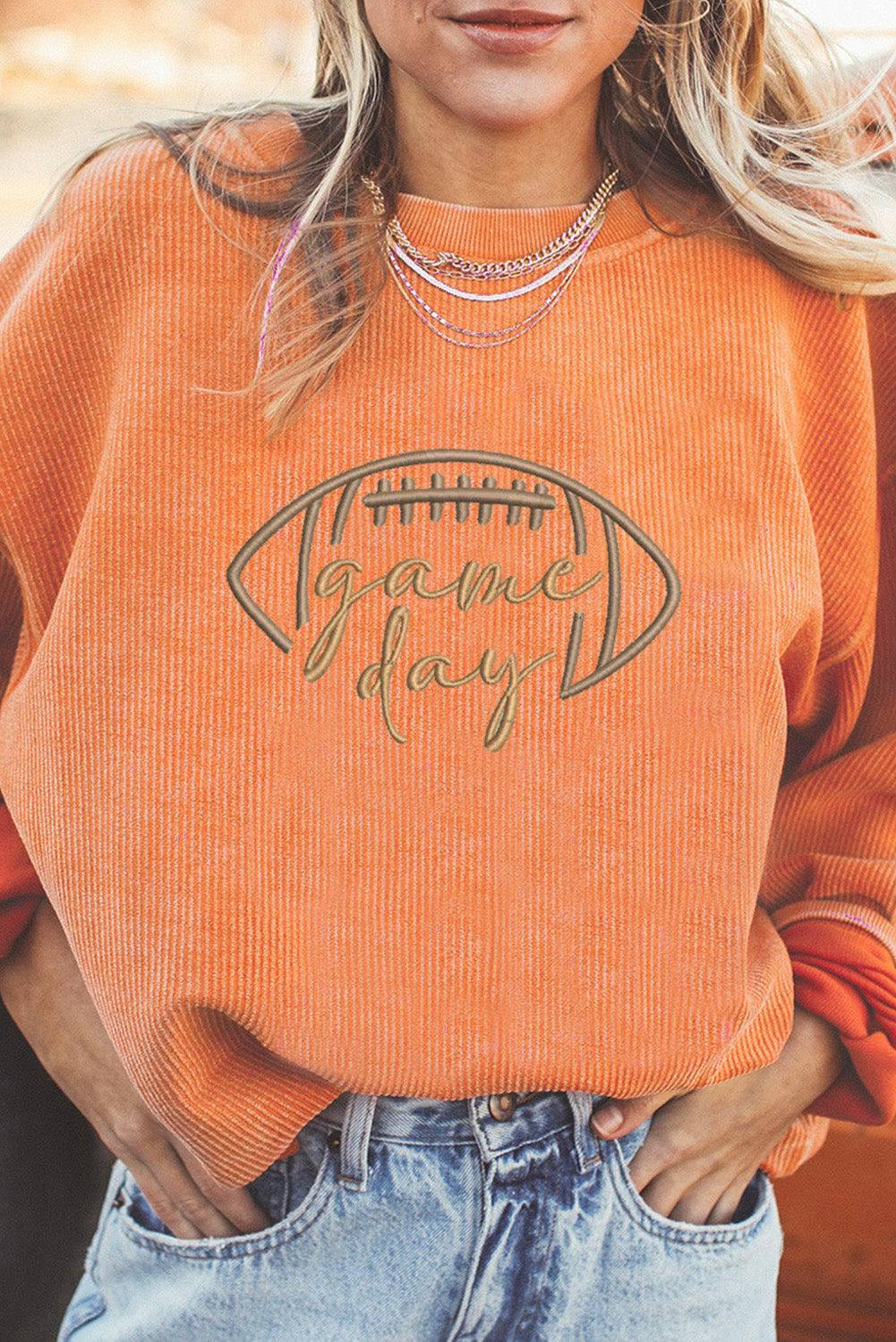 Game Day Embroidered Sweatshirt