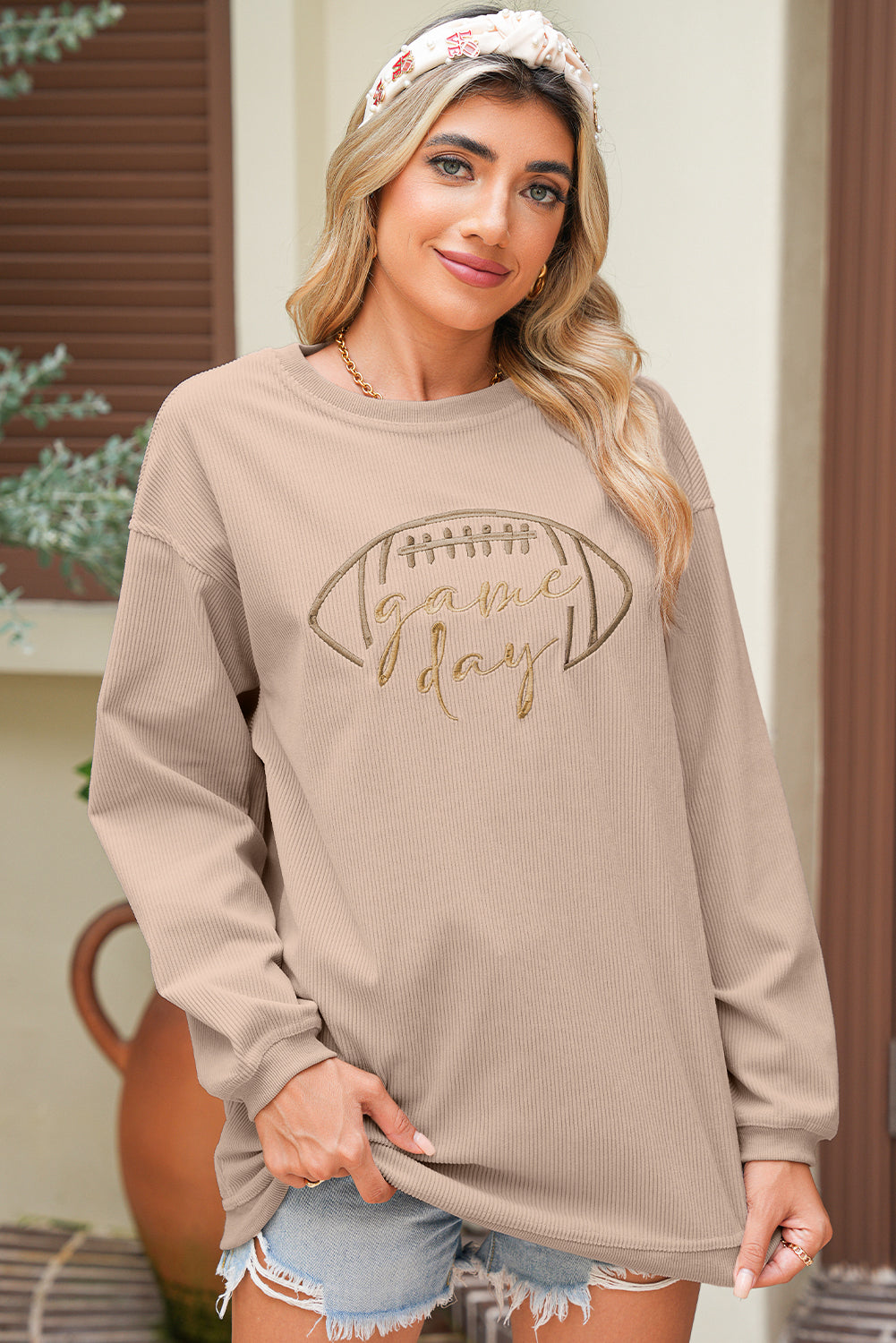 Game Day Embroidered Sweatshirt