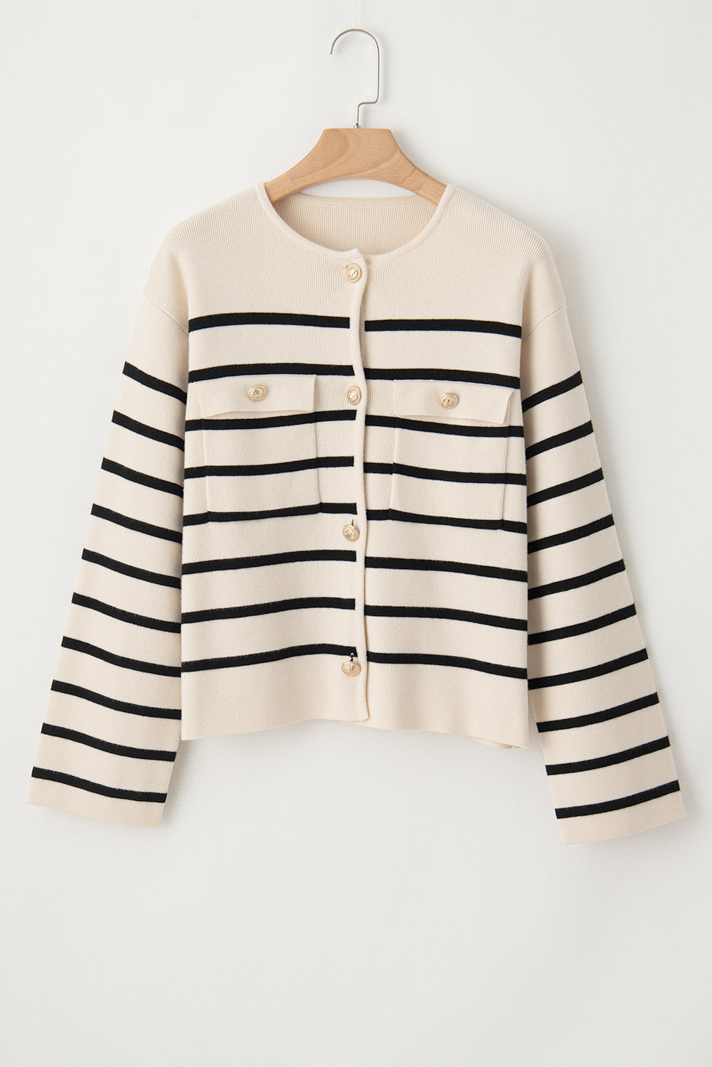 Black Stripe Cardigan