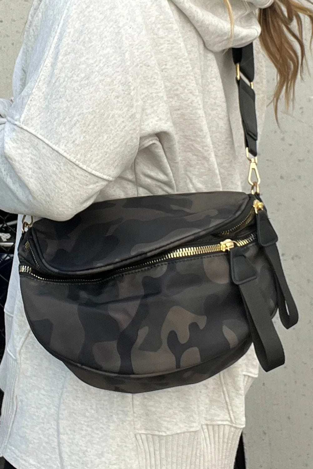 Double Zipper Crossbody Bag