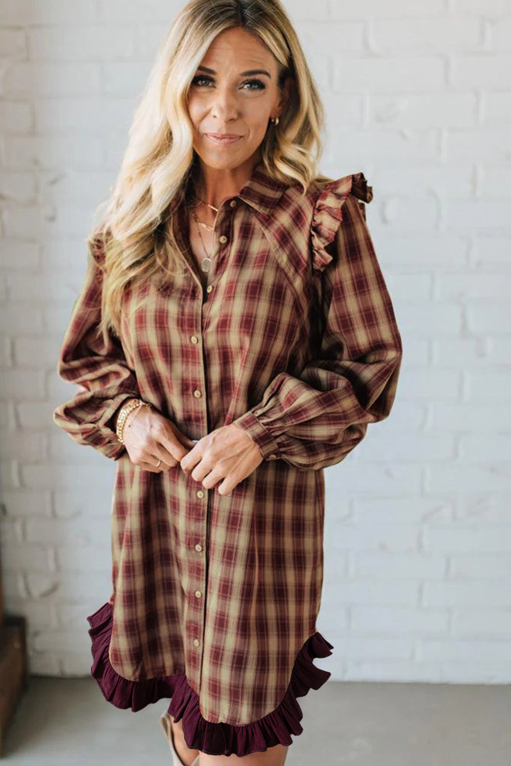 Long Sleeve Mini Shirt Dress