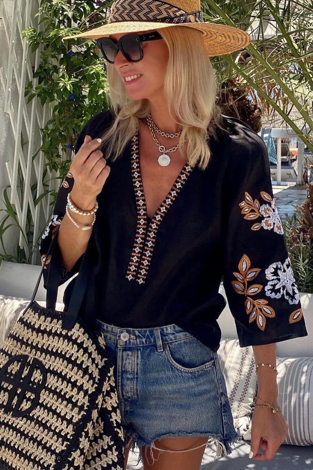 Bohemian V Neck Blouse