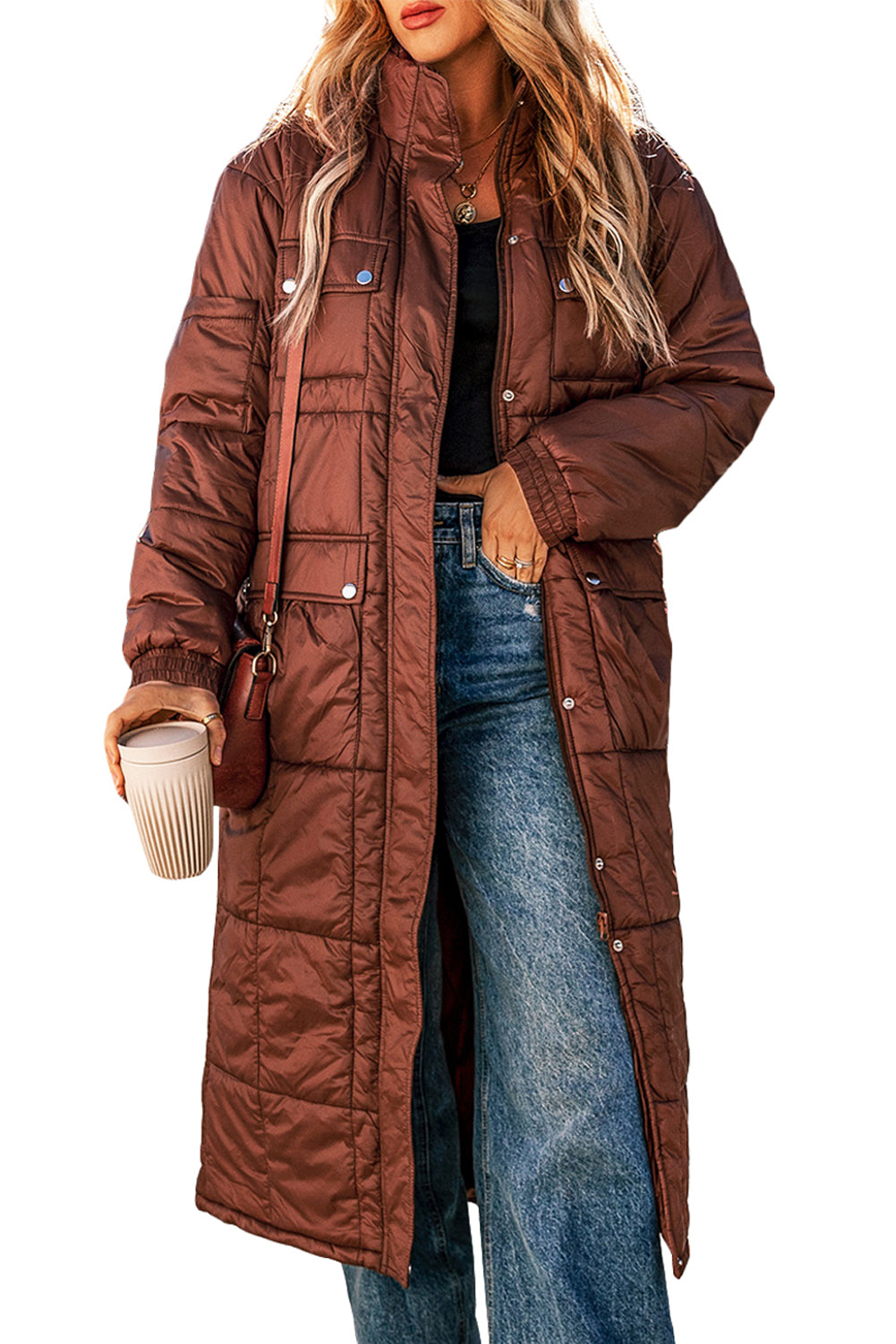 Quilted Mid-length Coat