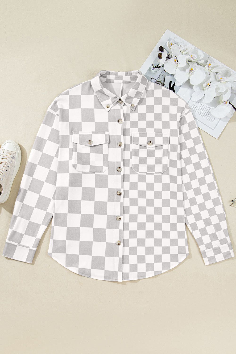 Checkered Plus Size Jacket