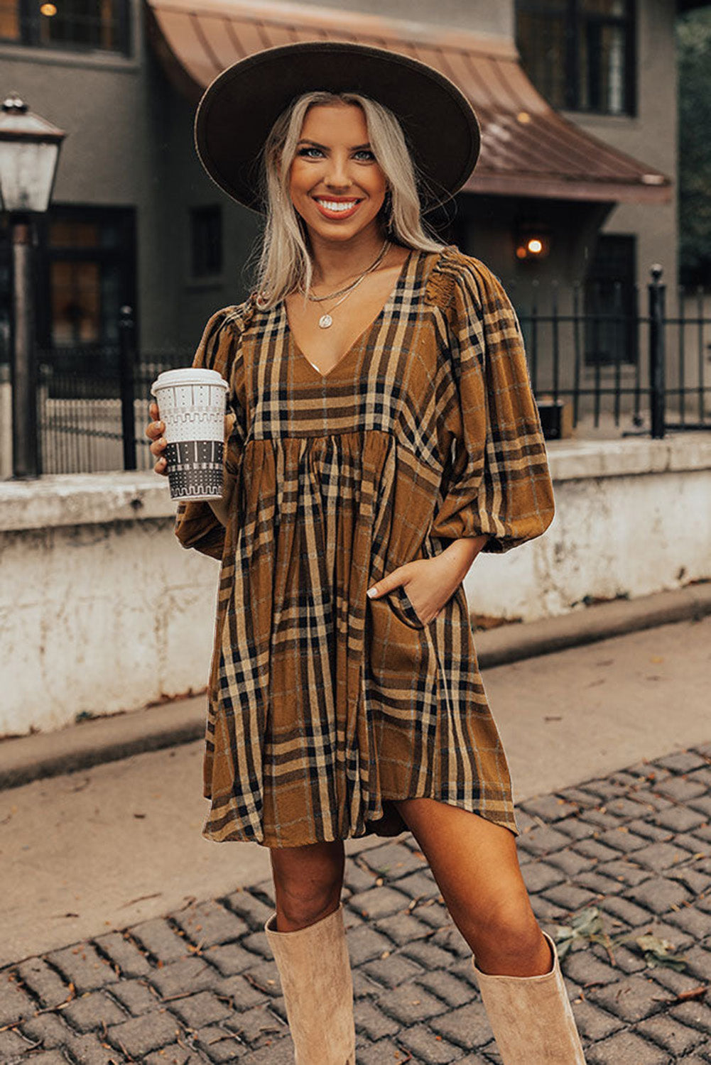 Plaid 2024 fall dress