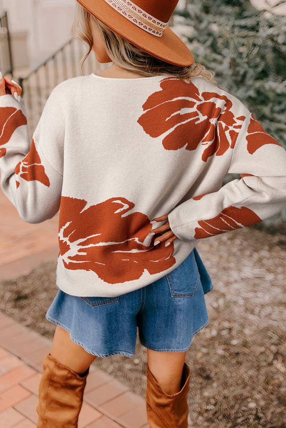 Drop Sleeve Baggy Sweater