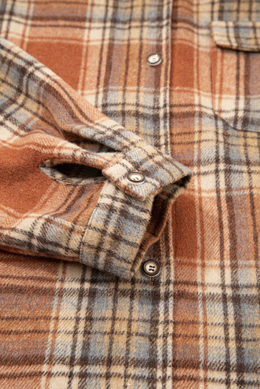 Brown Plaid Plus Size Shirt