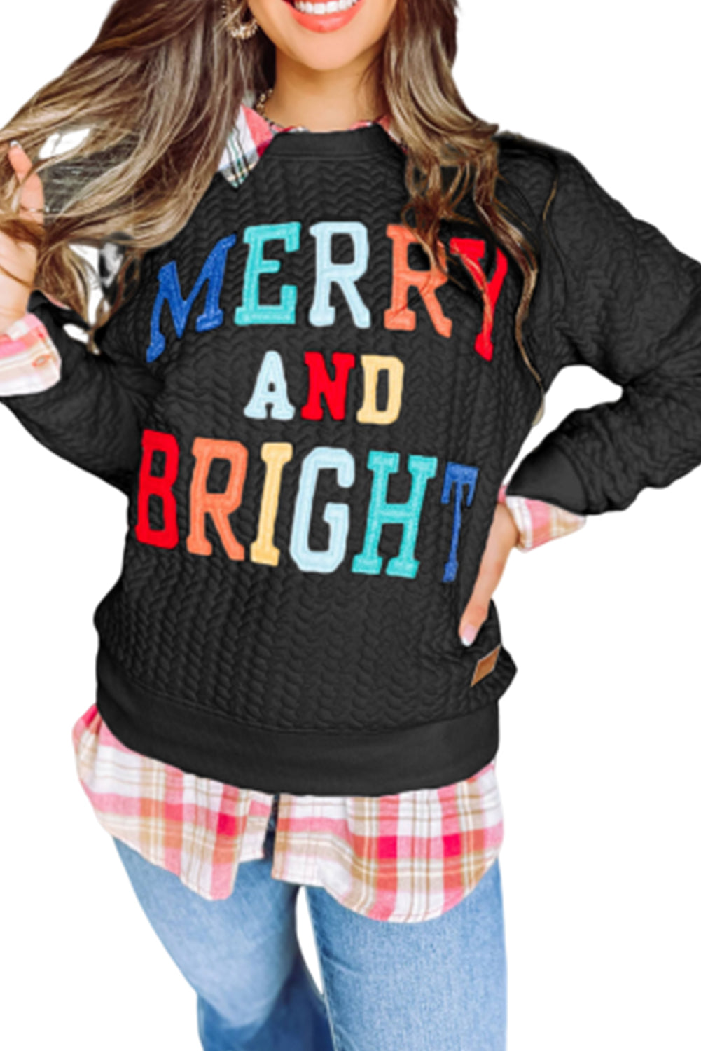 Merry and Bright Quilted Ugly Sweater