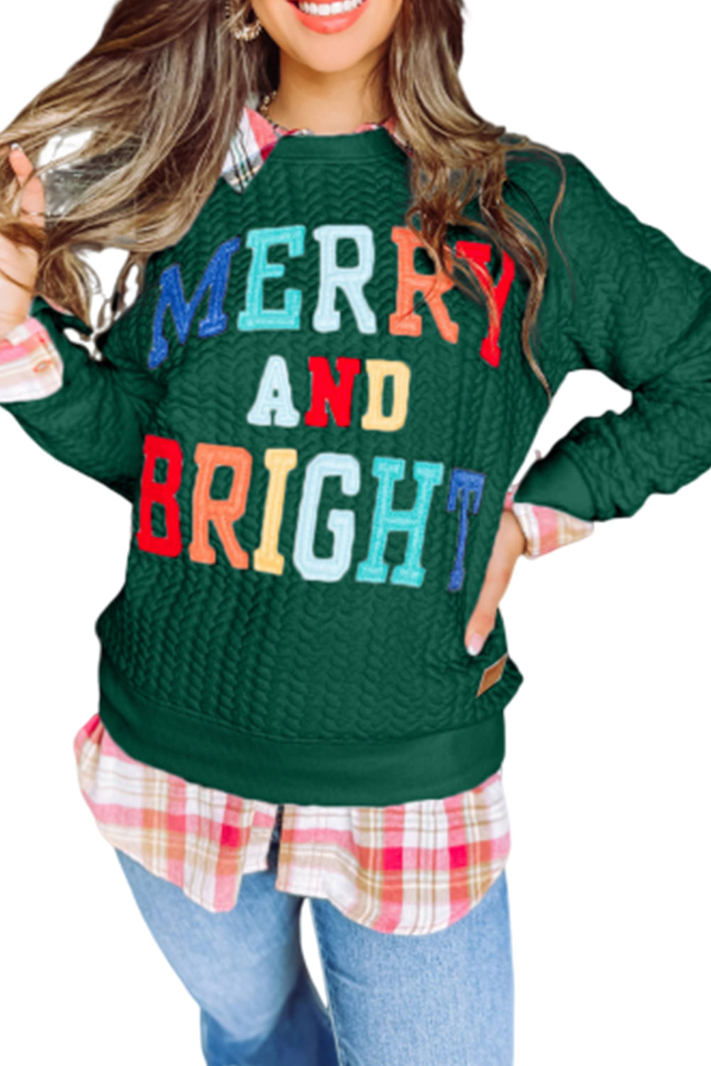 Merry and Bright Quilted Ugly Sweater