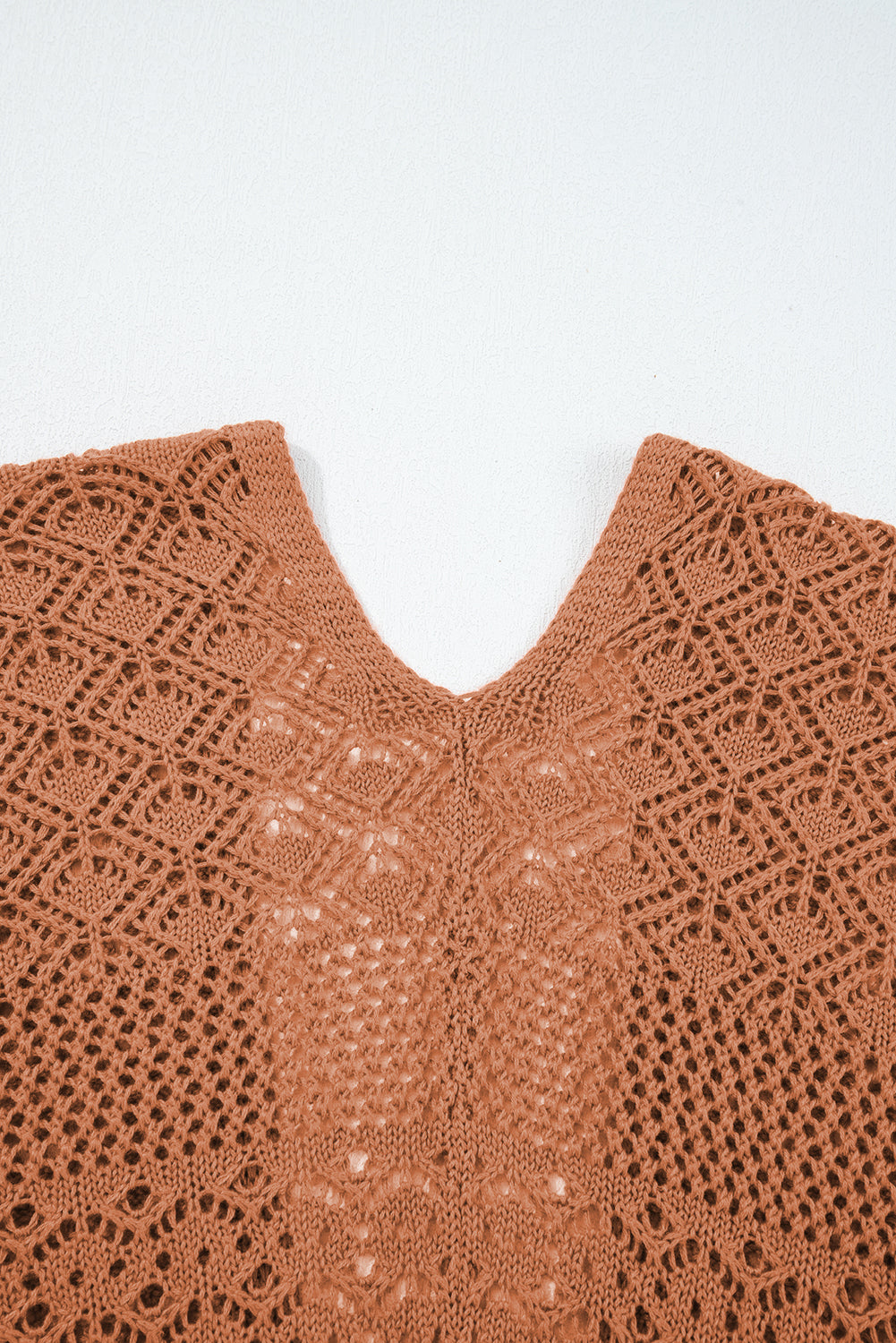 Hollow Knit Open Front Cardigan