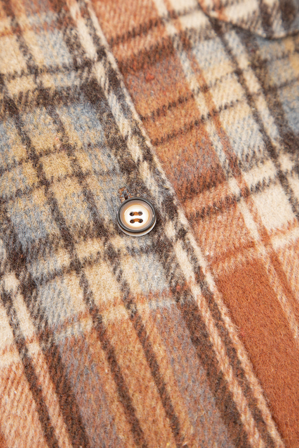 Brown Plaid Plus Size Shirt