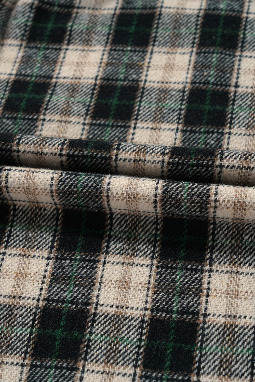 Plaid and Waffle knit Plus Size Dress