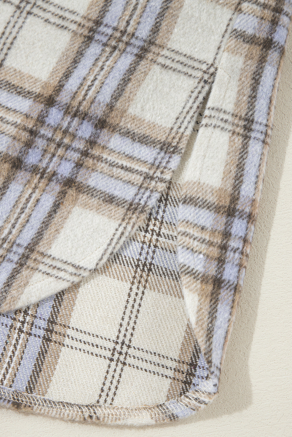 Plaid Print Plus Size Shacket