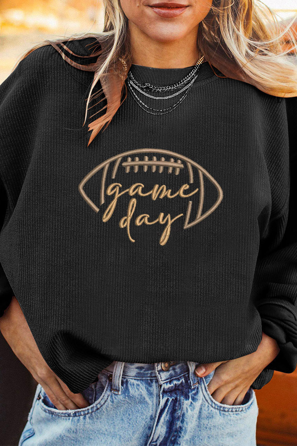 Game Day Embroidered Sweatshirt