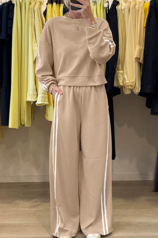 Wide Leg Pants 2pcs Outfit