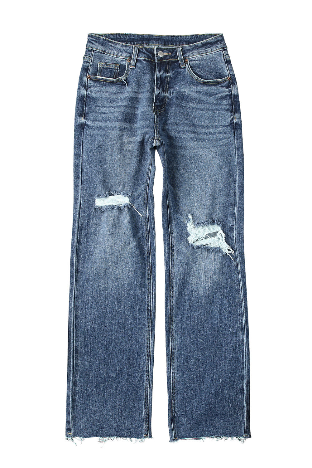 High Waisted Straight Leg Jeans