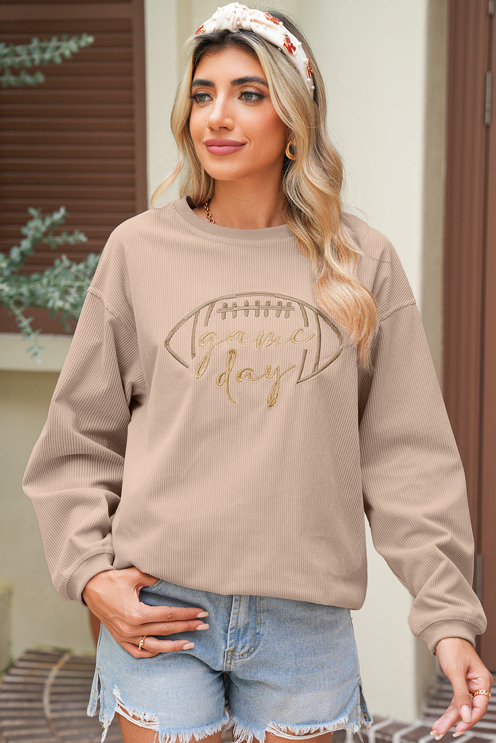Game Day Embroidered Sweatshirt